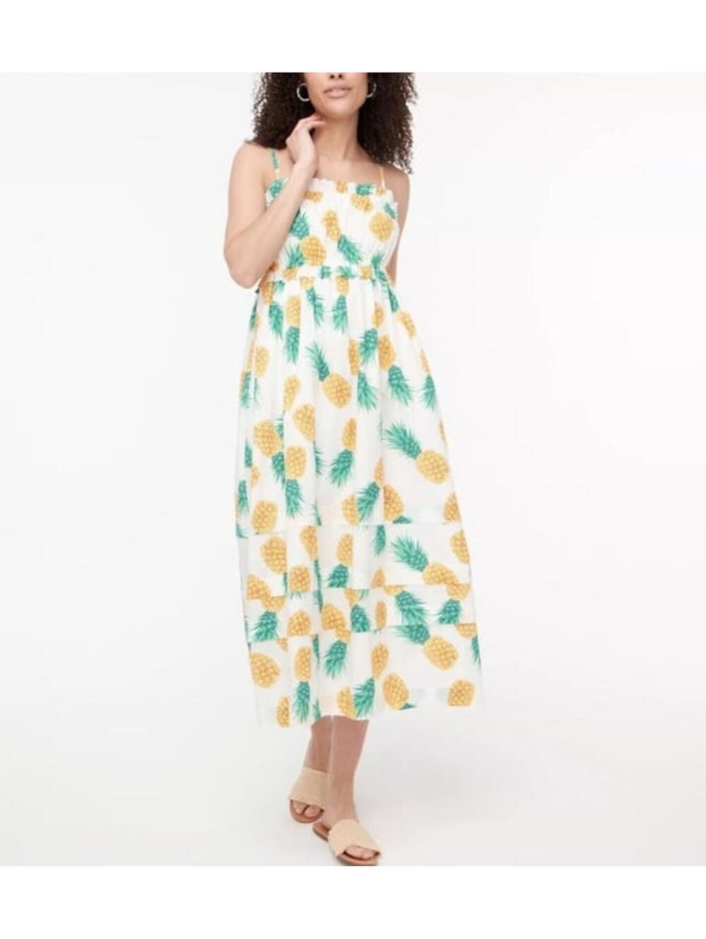 J.Crew Pineapple Print Summer Dress Size 10